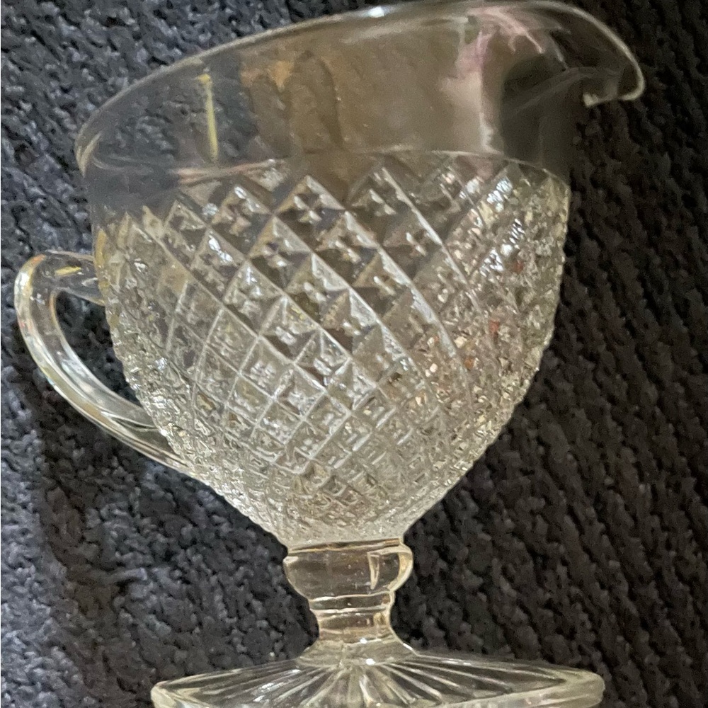 Vintage 1930’s Anchor Hocking “Miss America” Pedestal Creamer